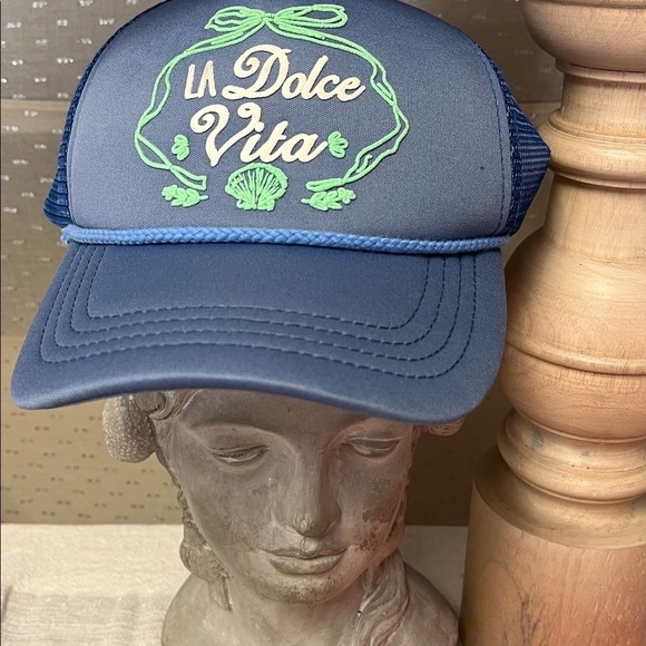 Anthro La Dolce Vita Anthropologie Coastal Trucker Hat